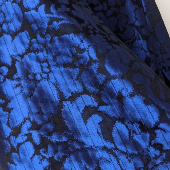 Chico's Satin Floral Patterned Blazer Jacket - Picture 2 of 4